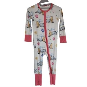 Pooh and Eyeore Floral Bambop Zippy - 18/24m - Convertible feet - NWT